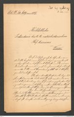 k.k. naturhistorisches Hofmuseum, Intendanzakten 1885-1896 (Hauer), Aktenzahl Z.312/1887, Seite 1